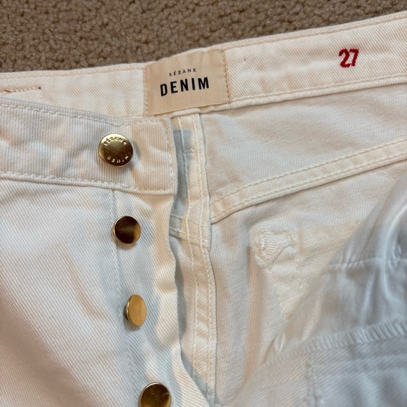 NWT Sezane Brut Sexy High Rise Ecru Jeans - Picture 3 of 6